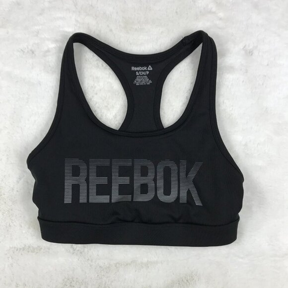 REEBOK Racerback Non-Padded Logo Sports Bra SMALL - Picture 4 of 8